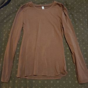 Long sleeve, brown, Zenana Premium shirt
